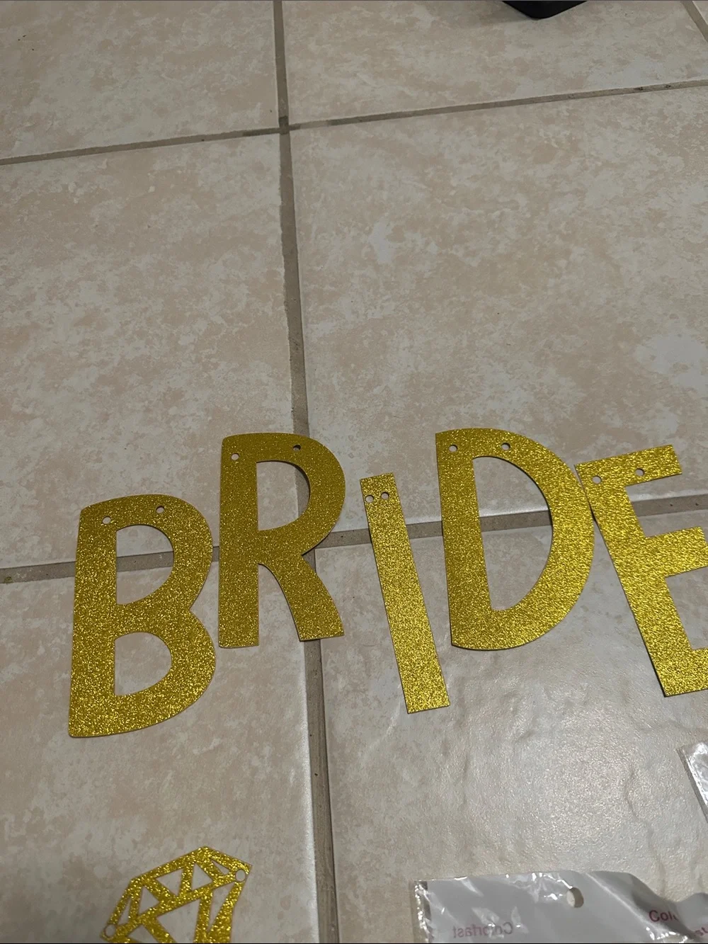 Bridal Party Decor Kit - Gold & Green Bachelorette Supplies NWT